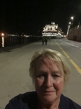 Walking off the ship at Teneriffe to get free WiFi from a local bar while d