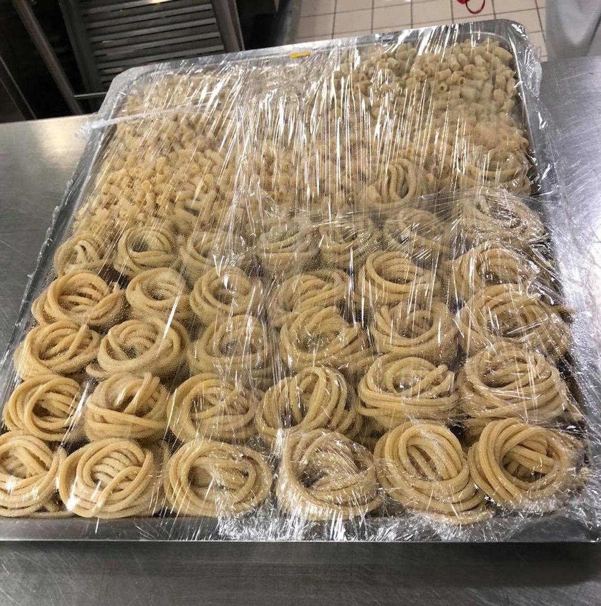 Pasta was made from scratch every day. We took a behind the scenes tour of