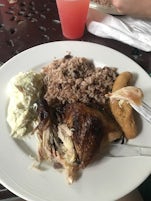 Caribbean jerk chicken from excursion