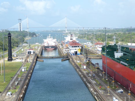 The last lock through the Panama Canal