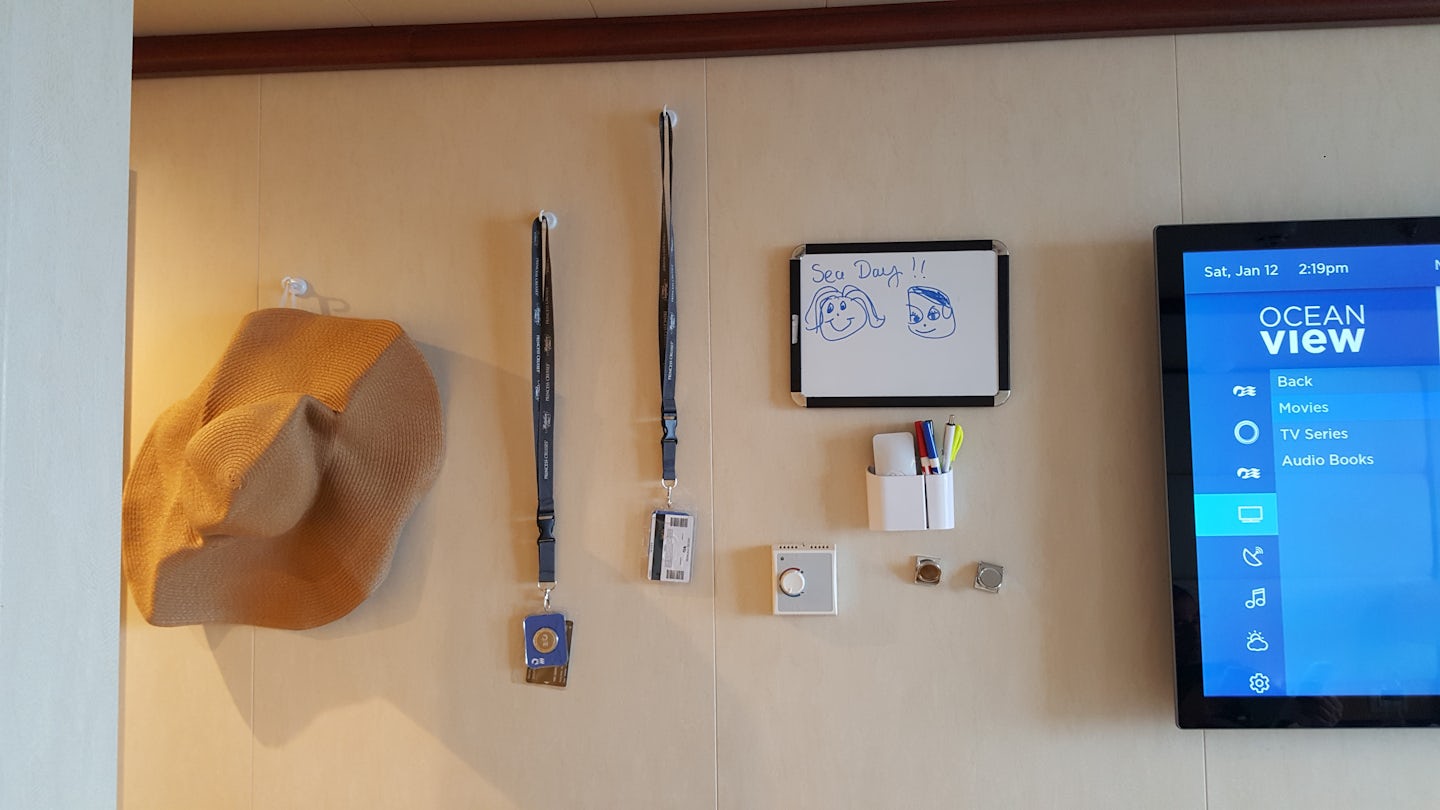What I hang on the Wall; Magnetic Hooks, Whiteboard (to leave message for y