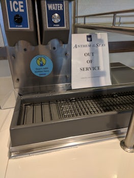 Stopped serving ice later through the cruise.