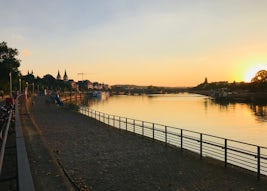Koblenz, where the Rhine and Mosel rivers meet.