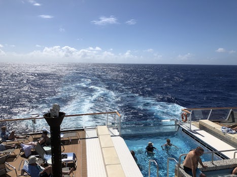 Stern of the ship and hot tub