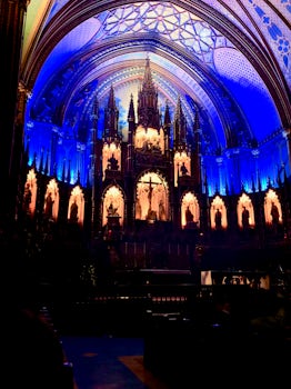 Notre Dame Cathedral altar prior to the Aura Light Show.