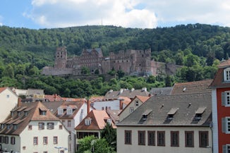 Heidelberg Castle sits high above the Old Town.