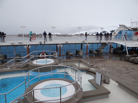 A snow day picture taken across the deck off Antarctica. We had snow earlie
