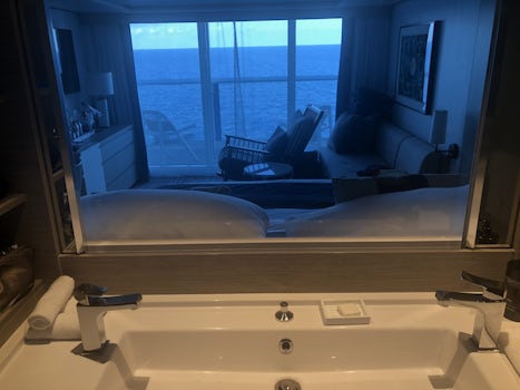 View from the bathroom in the Sky Suite