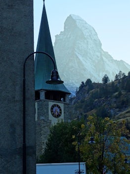 Matterhorn from Zermatt Switzerland. Post Cruise shore excursion.