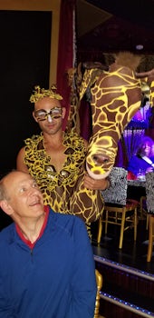 Giraffe at the Cirque show on the last night.