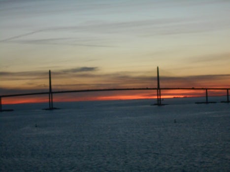 Bridge cruising out of Tampa Bay
