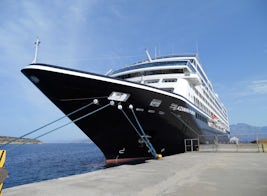 Azamara Pursuit docked at Agios Nikolaos