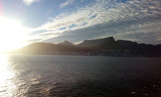 View of Table Mountain and Signal Hill at dawn
