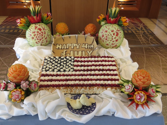 The chef made this for a 4th of July celebration.
