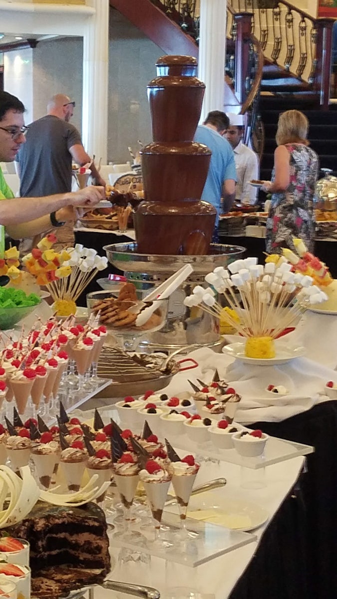 Dessert table during lunch in the main dining room