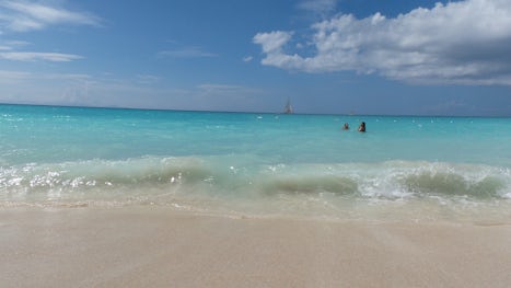 Barbados beach. What can I say  white sand and warm water.  Oh to 