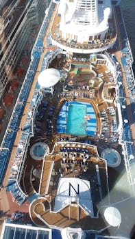 This is the view from the North Star pod while it was 60ft above the pool a
