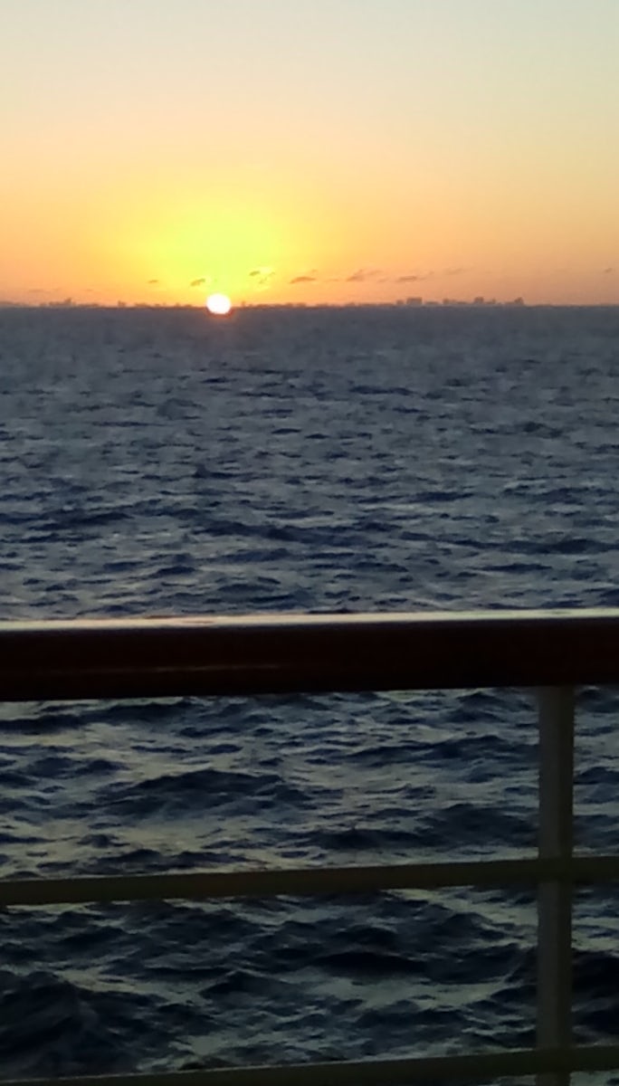 Sunset leaving Fort Lauderdale