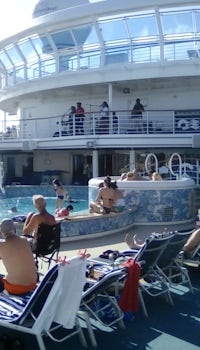 On the Lido Deck pool