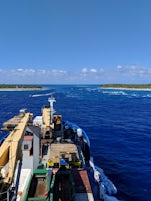 View from bridge deck of the ARANUI V 