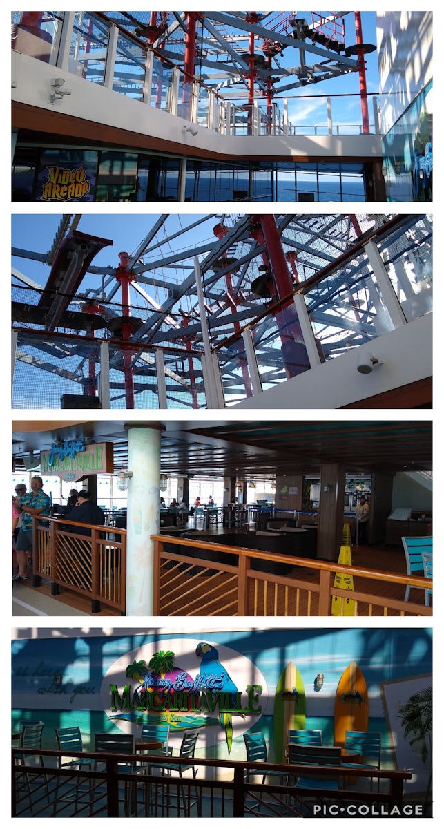 Margaritaville & the Rope Course area, deck 17 and 18 as seen from here