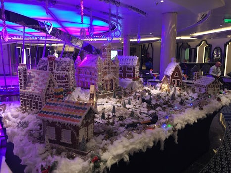 The gingerbread village on the Nieuw Statendam, December, 2019. This was se