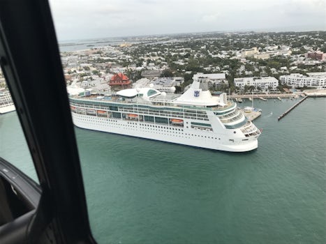 View of the ship from the helicopter tour in Key West