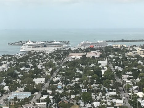 View of the ship from the helicopter tour in Key West