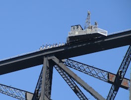 Bridge climbers greeting us as we went under the Sydney Harbor Bridge.