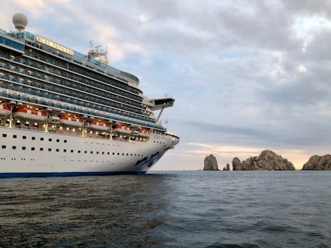 Ruby Princess anchored off shore in Cabo