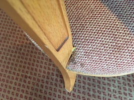 Dirty spots on upholstery on the Silversea, Silver Shadow.  The cruise line