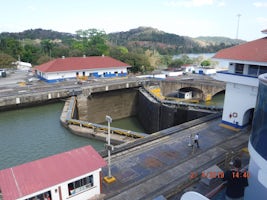 Panama canal locks.