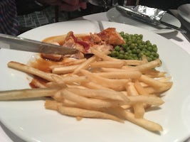 A Latitude ‘restaurant’ meal. What do they do to the chips and peas to 