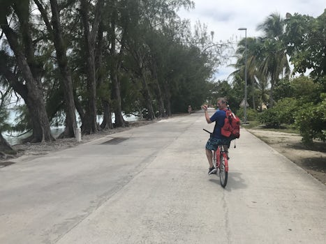 Fakarava--we rented bikes and rode all around the island. Lots of fun! Also