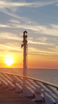 Sunset captured from deck of ship