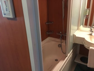 This is a photo of the bath in the suite. 