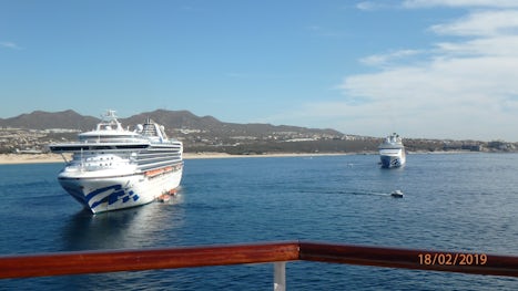 Princess ships anchored off Cabo San Luca