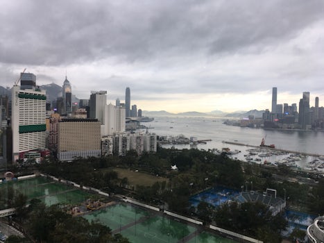 View of Hong Kong harbor from Metro Park Hotel, Causeway Bay - a 4.5 star h