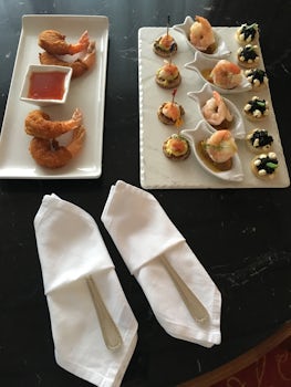 Appetizers delivered at Happy Hour every evening in owners suite. 