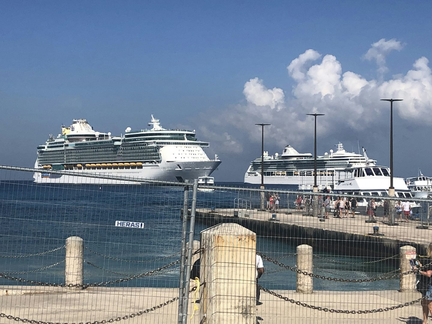 In port at Grand Cayman 