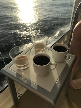 Coffee on the balcony