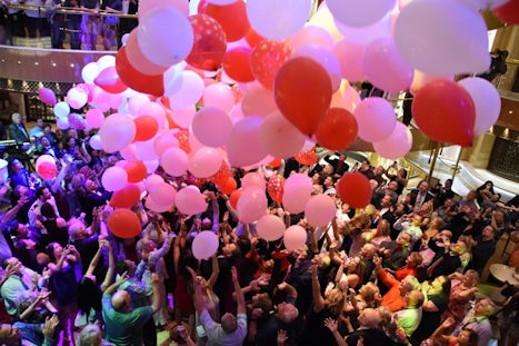 The balloon drop on Valentines Day!