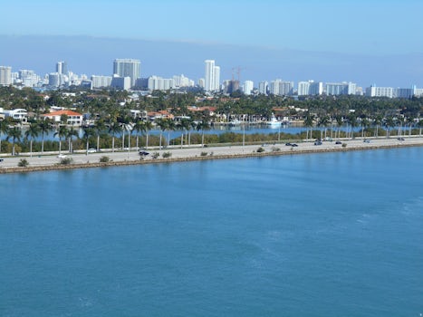 Cruiseship view over Miami