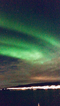 Our Northern Lights sighting while on the ship!