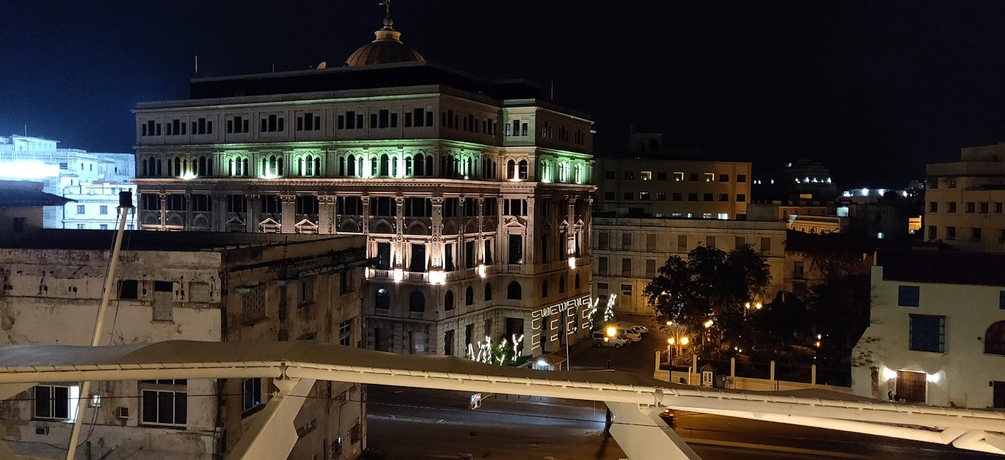 Our view from the cabin of Havana. (Night)