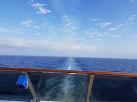 View from the Serenity deck on the aft end of the ship