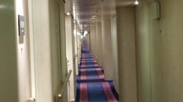 This is the length of corridor my wife with a stick and I had to travel 6+ 