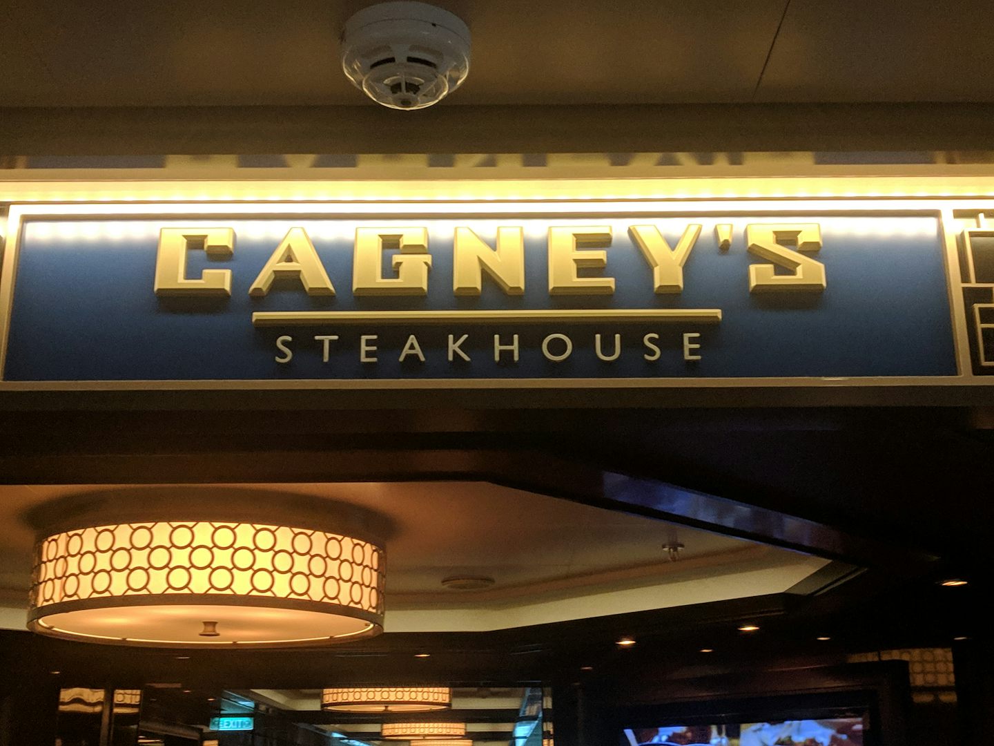 Cagney's steakhouse. Nice selection of food to choose from