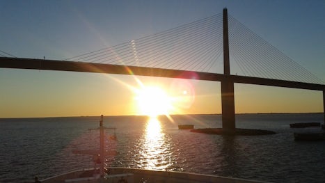 View from out Suite 9500 balcony going toward the Sunshine Skyway Bridget