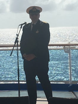 Captain getting ready to do a wedding onboard